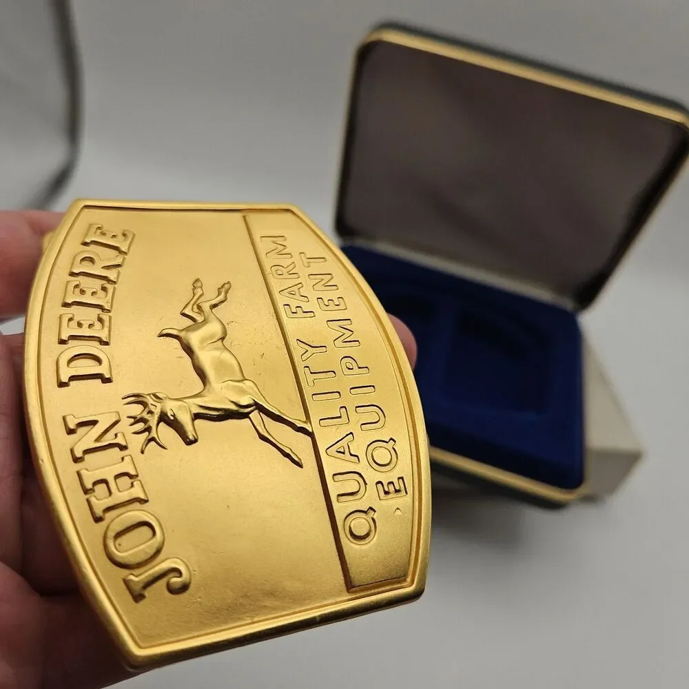 Vtg 1985 John Deere Quality Farm Equipment Limited Edition Belt Buckle W/ Case